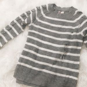 Striped Sweater with Braiding